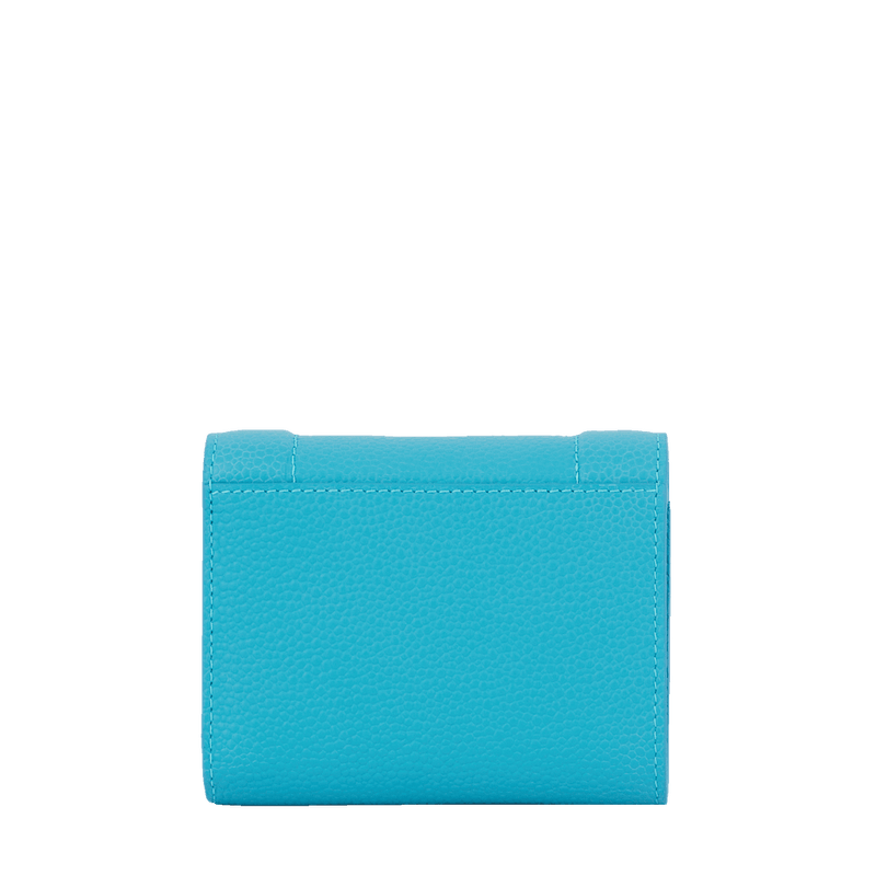 Flap Medium Compact Wallet - Bleu Ocean