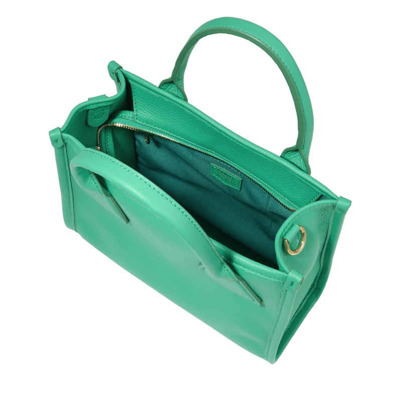 S Zipped Tote - Emerald
