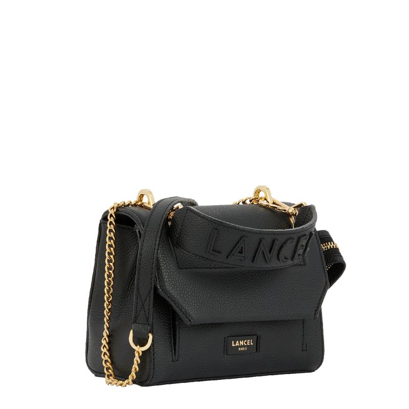 S Flap Bag - Black/Gold